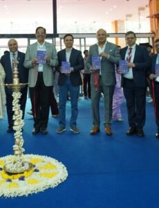 From L to R - Mr. Arun Roongta, Mr. T. Sudhakar Pai, Mr. K N Srikanth,Mr. Umesh Gupta and Mr. Rajeev Merchant at the inaugural of 16th edition of HGH India taking place at BIEC, Blr